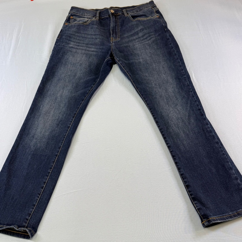 Lucky Brand 121 Slim Straight Mens Jeans 32x30 Dark Wash Blue Stretch Denim